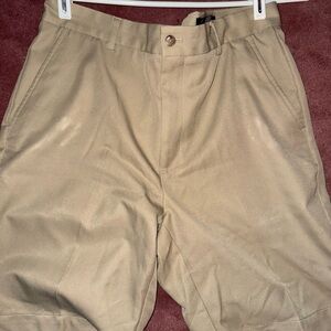 Greg Norman Collection Khaki Flat Front Shorts